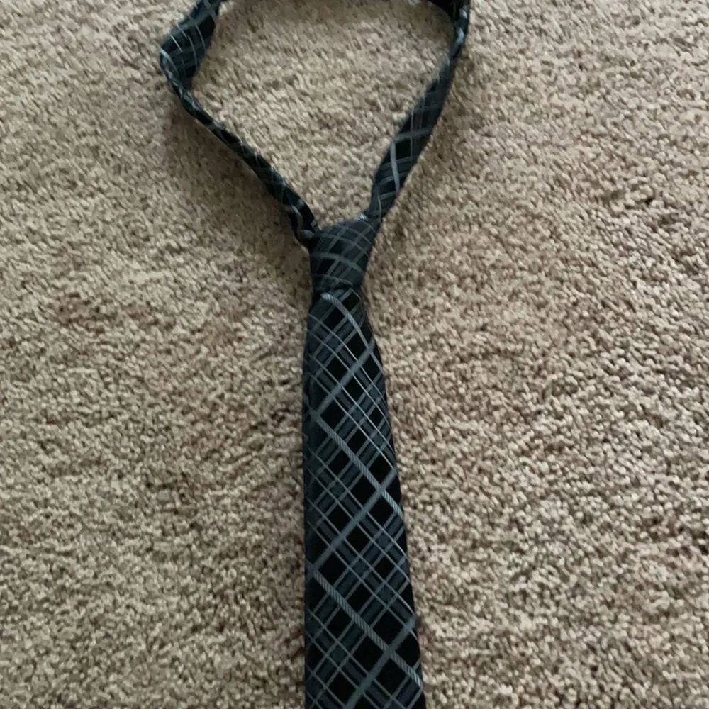 Alfani Black and Blue Patterned Tie